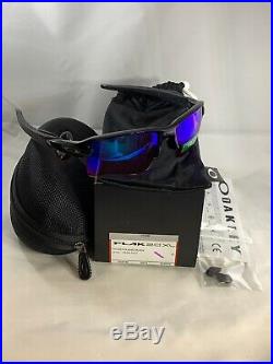 NEW AUTHENTIC OAKLEY FLAK 2.0 XL OO9188-05 POLISHED BLACK With PRIZM GOLF LENS