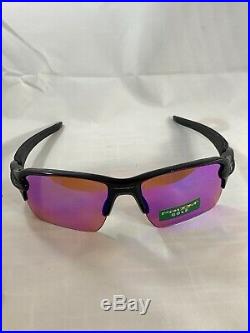 NEW AUTHENTIC OAKLEY FLAK 2.0 XL OO9188-05 POLISHED BLACK With PRIZM GOLF LENS