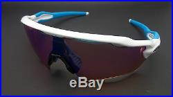 NEW Custom Oakley Radar EV Sunglasses Polished White / Prizm Golf Sky Blue