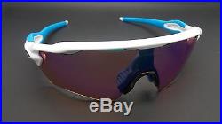 NEW Custom Oakley Radar EV Sunglasses Polished White / Prizm Golf Sky Blue