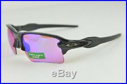 NEW OAKLEY FLAK 2.0 Polished Black Prizm Dark Golf OO9188-05 Sunglasses