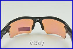 NEW OAKLEY FLAK 2.0 Polished Black Prizm Dark Golf OO9188-05 Sunglasses