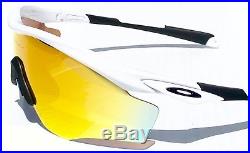 NEW OAKLEY M2 WHITE w FIRE Iridium Lens Golf Baseball Bike XL Sunglass 9343-05