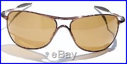 NEW Oakley Crosshair Brown CHROME w POLARIZED Bronze golf lens Sunglass 6014-04