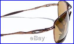 NEW Oakley Crosshair Brown CHROME w POLARIZED Bronze golf lens Sunglass 6014-04