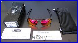NEW Oakley Deviation Squared Aviator Sunglasses Polished Black / Ruby Iridium