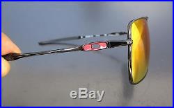 NEW Oakley Deviation Squared Aviator Sunglasses Polished Black / Ruby Iridium
