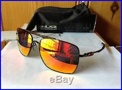 NEW Oakley Deviation Sunglasses, Polished Black / Ruby Iridium, OO4061-04