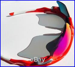NEW Oakley FAST JACKET XL Red w 00 Red Iridium & G30 2-Lens Golf Sunglasses