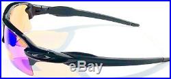 NEW Oakley FLAK 2.0 BLACK polished PRIZM Trail Golf Road Sunglass 9188-06