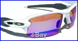 NEW Oakley FLAK 2.0 WHITE Polished w PRIZM GOLF Iridium Lens Sunglass 9295