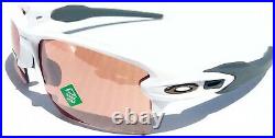 NEW Oakley FLAK 2.0 White polished frame w PRIZM DARK Golf XL Sunglass 9188-B1