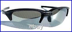 NEW Oakley FLAK BETA Matte Black POLARIZED Galaxy Chrome Iridium Sunglass 9363