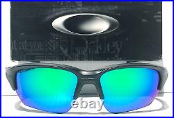 NEW Oakley FLAK BETA Matte Black POLARIZED Galaxy Jade Iridium Sunglass 9363
