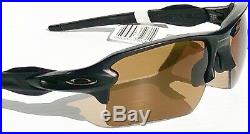 NEW Oakley FLAK JACKET 2.0 Matte BLACK POLARIZED BRONZE GOLF Sunglass 9188-07