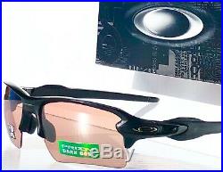 NEW Oakley FLAK JACKET 2.0 Matte BLACK w PRIZM Dark GOLF Lens Sunglass 9188-90