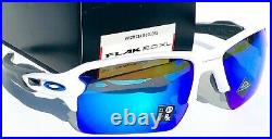 NEW Oakley FLAK JACKET 2.0 WHITE Polished w PRIZM Sapphire Sunglass 9188-94
