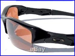 NEW Oakley FLAK JACKET Black Polished w G40 Golf Angler Lens Sunglass oo9008