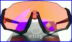 NEW Oakley FLIGHT JACKET Black Orange Prizm Trail Sunglasses Bike Golf 9401-04