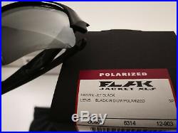 NEW Oakley Flak Jacket XLJ Polished Black / Black Iridium Polarized, 12-903