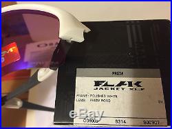 NEW Oakley Flak Jacket XLJ Sunglasses, Polished White / Prizm Road, OO9009-07
