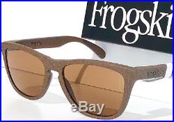 NEW Oakley Frogskins Tobacco w DARK Bronze Sunglass 9013-76 Golf Bike Run