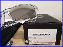 NEW Oakley Holbrook Sunglasses, Clear / Chrome Iridium, OO9102-06