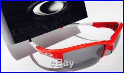 NEW Oakley QUARTER JACKET Red w Black Iridium Lens Youth Sunglass Golf Baseball