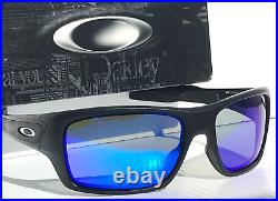 NEW Oakley TURBINE Matte Black POLARIZED Galaxy Blue Iridium Lens Sunglass 9263