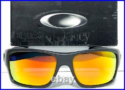 NEW Oakley TURBINE Matte Carbon Grey POLARIZED Galaxy Ruby Lens Sunglass 9263