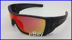 Neu Oakley Batwolf Sonnenbrille, Mattschwarz Tinte / Ruby Iridium, OO9101-38
