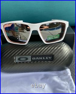 New OAKLEY TARGETLINE Prizm Sunglasses Red Mirror White Reg$156 Prizm Golf