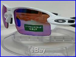 New OAKLEY Unisex FLAK 2.0 PRIZM GOLF Sunglasses Polished White OO9295-06