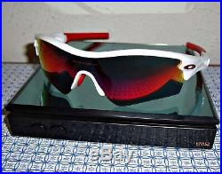 New Oakley 09-721j Men's Radar Path Golf Sunglasses Polished White/red Iridium