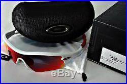 New Oakley 09-721j Men's Radar Path Golf Sunglasses Polished White/red Iridium