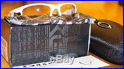 New Oakley Asian Fit Fast Jacket Polished White/TransClear Black Photo OO9162-09