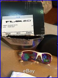 New Oakley Flak 2.0 Golf Prizm Polished White Sunglasses 929506