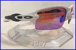 New Oakley Flak 2.0 Sunglasses OO9295-06 Polished White Prizm Golf Lenses