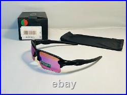 New Oakley Flak 2.0 XL Mens Sunglasses Polished Black Frame Prizm Golf Lens