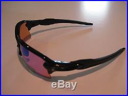 New Oakley Flak Jacket 2.0 XL Sunglasses Polished Black Golf Prizm OO9188-05