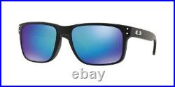 New Oakley Golf Mens Holbrook Polarized Sunglasses Matte Black/Prizm Sapphire