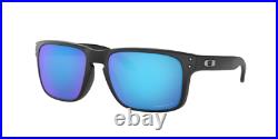 New Oakley Golf Mens Holbrook Polarized Sunglasses Matte Black/Prizm Sapphire