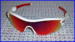 New Oakley Men's Radar Path Golf Sunglasses Polished White/Red Iridium