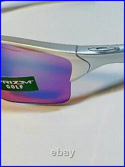 New Oakley Mens Half Jacket 2.0 XL Silver Frame Sunglasses Prizm Golf Lens