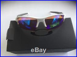 New Oakley Sunglasses Flak 2.0 Polished White Prizm Golf Retail $179