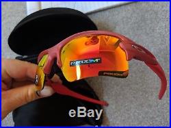 New in Box Oakley Sunglasses Flak 2.0 XL Red Prizm Ruby IR Tour issue golf