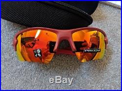 New in Box Oakley Sunglasses Flak 2.0 XL Red Prizm Ruby IR Tour issue golf
