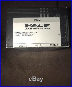 Nwt Oakley Flak Jacket 2.0 XL Polished Black Golf Prizm Sunglasses 009154-49
