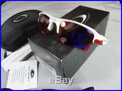 OAKLEY FAST JACKET XL Polished White with Red Iridium Polarized, Black OO9156-22