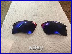 OAKLEY FLAK JACKET XLJ Sunglasses 03-917 Polished White with Black And Red Lenses